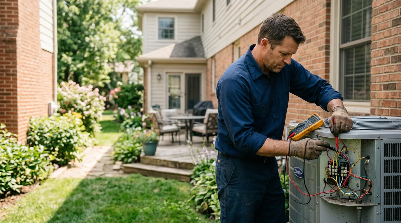 HVAC technician working near Somersville, CT
